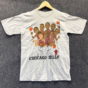 Chicago Bulls Shirt Hoopla Caricature NBA Vintage 90s